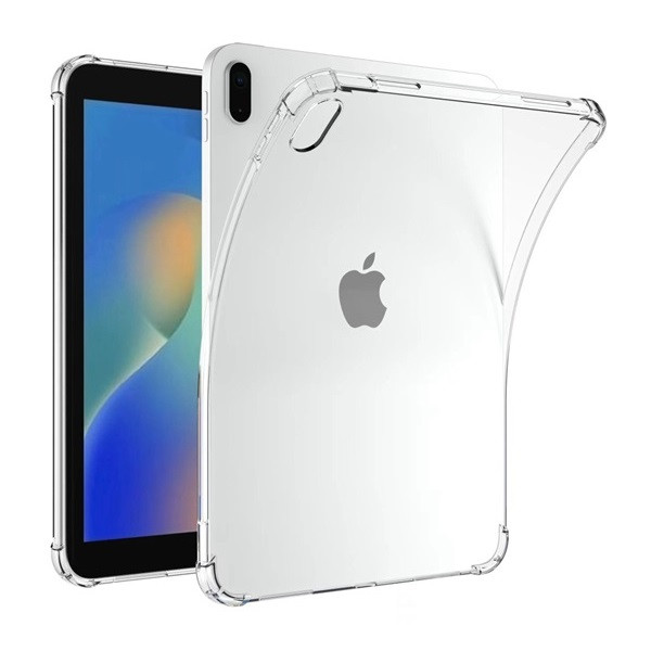 Apple iPad 10.9 (2022) / iPad 11 (2025), Szilikon tok, közepesen ütésálló, légpárnás sarok, átlátszó akciós termékkép 1