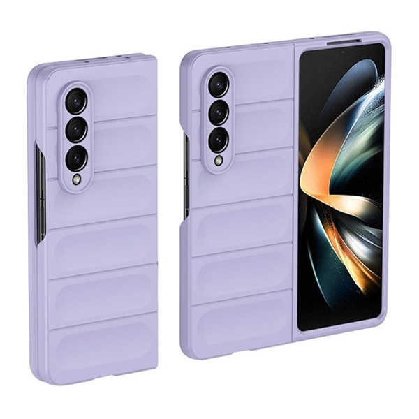 Samsung Galaxy Z Fold3 5G SM-F926B, Műanyag hátlap védőtok, közepesen ütésálló, 3D minta, lila akciós termékkép 1