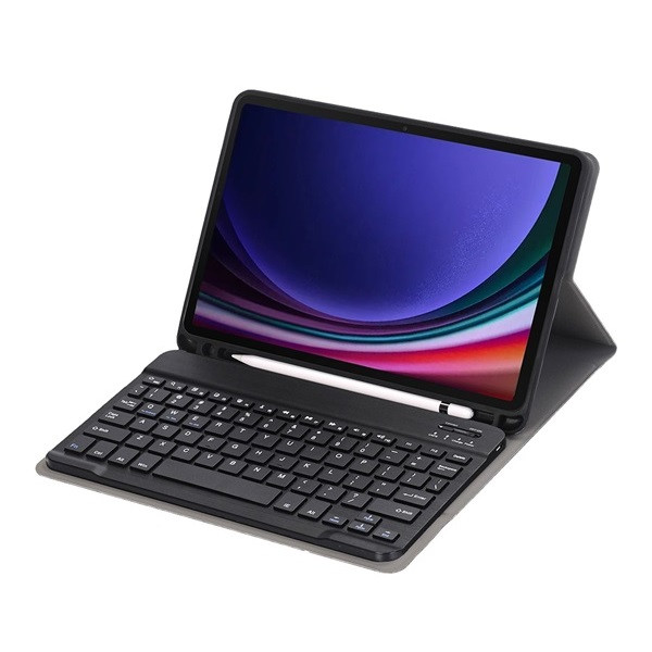 Samsung Galaxy Tab S9 11.0 SM-X710 / X716B, Bluetooth billentyűzetes mappa tok, érintőceruza tartó, fekete akciós termékkép 1