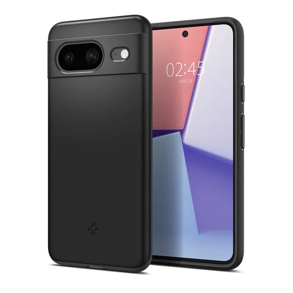 Google Pixel 8, Műanyag hátlap védőtok, Spigen Thin Fit, fekete akciós termékkép 1
