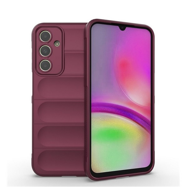 Samsung Galaxy A25 5G SM-A256B, Szilikon tok, közepesen ütésálló, 3D minta, bordó akciós termékkép 1
