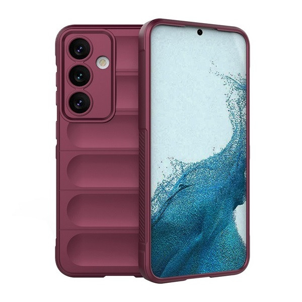 Samsung Galaxy S24 Plus SM-S926, Szilikon tok, közepesen ütésálló, 3D minta, bordó akciós termékkép 1