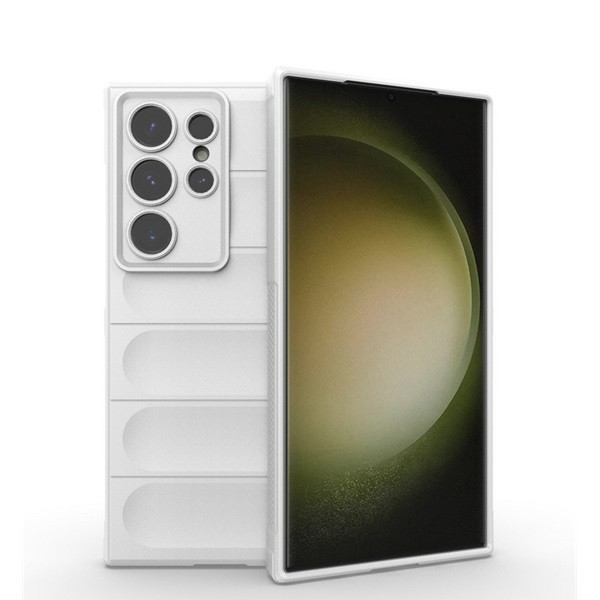 Samsung Galaxy S24 Ultra SM-S928, Szilikon tok, közepesen ütésálló, 3D minta, fehér akciós termékkép 1