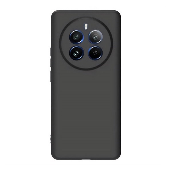 Realme 12 Pro / 12 Pro Plus, Szilikon tok, fekete akciós termékkép 1