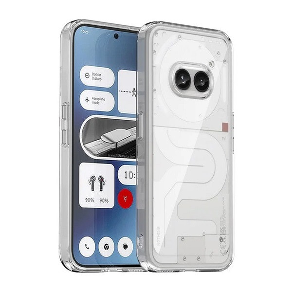 Nothing Phone 2a / 2a Plus, Műanyag hátlap védőtok + szilikon keret, közepesen ütésálló, átlátszó hátlap, átlátszó akciós termékkép 1