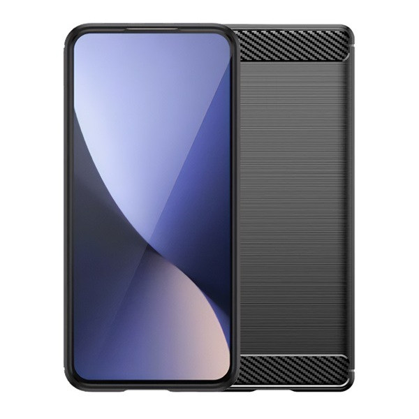 Realme C51 / Note 50, közepesen ütésálló, szálcsiszolt, karbon minta, fekete akciós termékkép 1