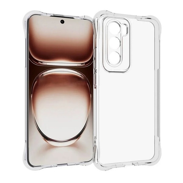 Oppo Reno12 Pro, Szilikon tok, közepesen ütésálló, légpárnás sarok, átlátszó akciós termékkép 1