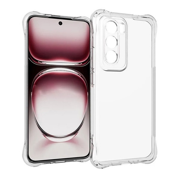 Oppo Reno12, Szilikon tok, közepesen ütésálló, légpárnás sarok, átlátszó akciós termékkép 1