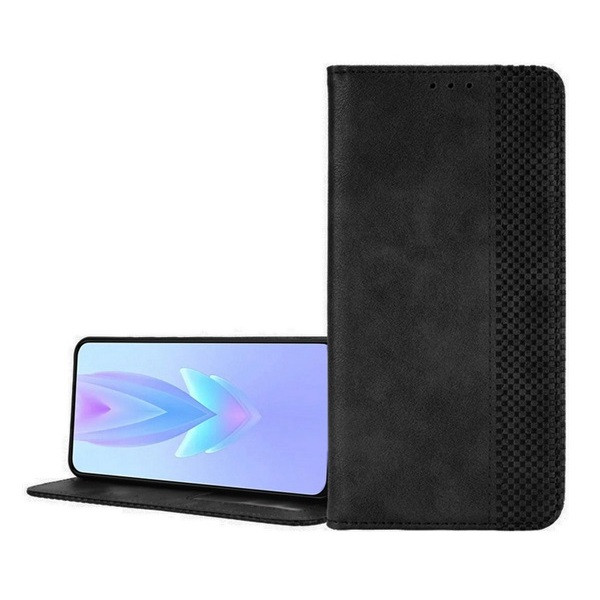 OnePlus Nord CE 4 Lite, Oldalra nyíló tok, stand, mozaik minta, fekete akciós termékkép 1