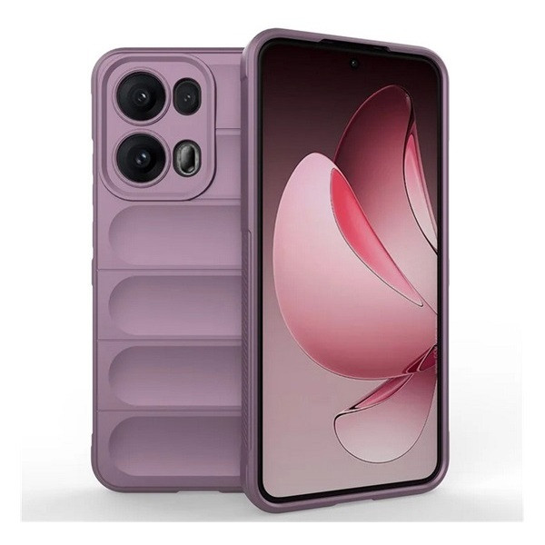 Oppo Reno13 Pro, Szilikon tok, közepesen ütésálló, 3D minta, lila akciós termékkép 1
