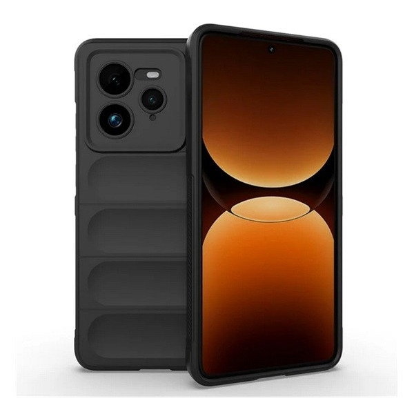 Realme GT7 Pro, Szilikon tok, közepesen ütésálló, 3D minta, fekete akciós termékkép 1