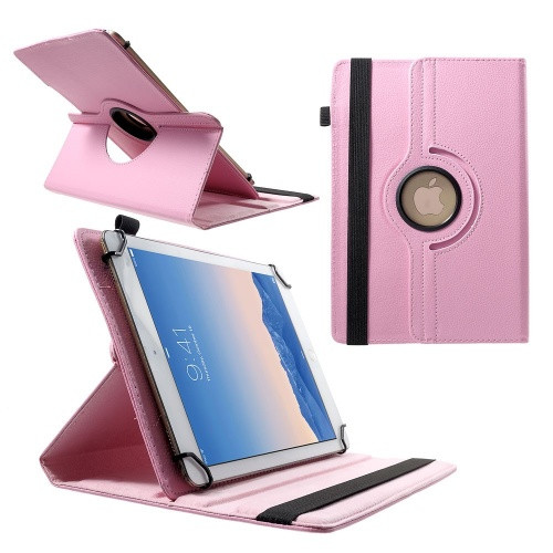 Univerzális TabletPC tok, mappa tok, 9-10&quot;, stand, elforgatható (360°), rózsaszín akciós termékkép 1