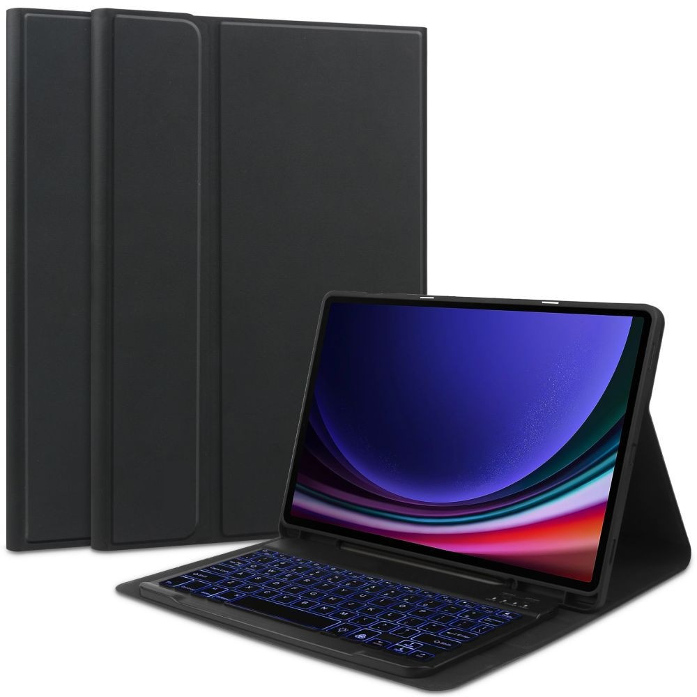 Huawei Honor Pad 8 (12.0), Bluetooth billentyűzetes mappa tok, érintőceruza tartó, érintőceruza nélkül, TP SC Pen Holder + Keyboard, fekete akciós termékkép 1