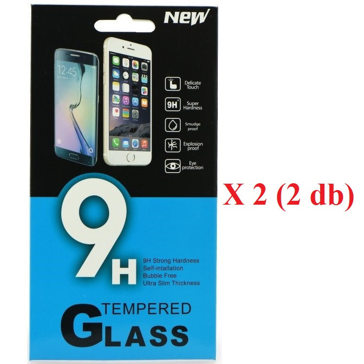 Apple iPhone 15 / 16, 2db Kijelzővédő fólia, ütésálló fólia (az íves részre NEM hajlik rá!), Tempered Glass (edzett üveg), Clear akciós termékkép 1