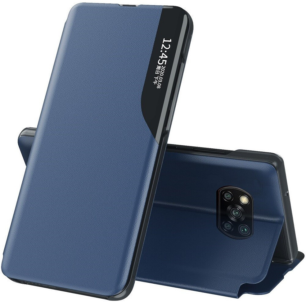 Huawei Honor 200, Oldalra nyíló tok, stand, hívás mutatóval, Wooze FashionBook, kék akciós termékkép 1