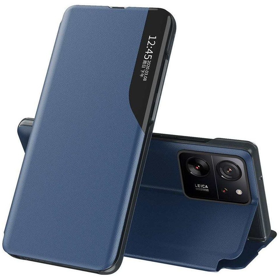 Xiaomi 14, Oldalra nyíló tok, stand, hívás mutatóval, Wooze FashionBook, kék akciós termékkép 1