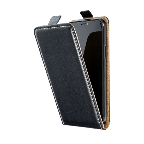 Samsung Galaxy A36 5G SM-A366B, Forcell lenyitható bőrtok, Slim Flexi, felfelé nyíló - kinyitható, fekete akciós termékkép 1