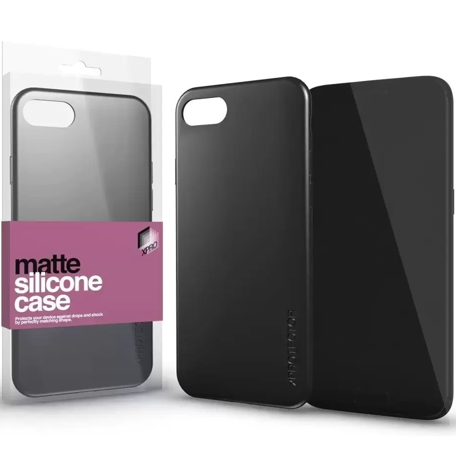 Apple iPhone 11, Szilikon tok, ultravékony, matt, Xprotector Matte, fekete akciós termékkép 1