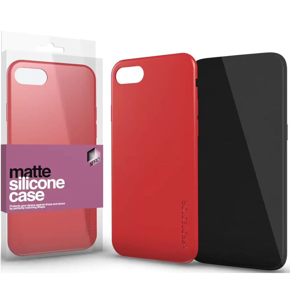 Apple iPhone 12 Pro Max, Szilikon tok, ultravékony, matt, Xprotector Matte, piros akciós termékkép 1