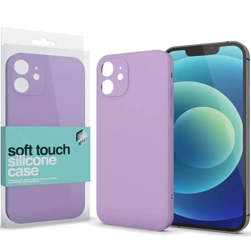 Apple iPhone 13, Szilikon tok, Xprotector Soft Touch Slim, lila akciós termékkép 1