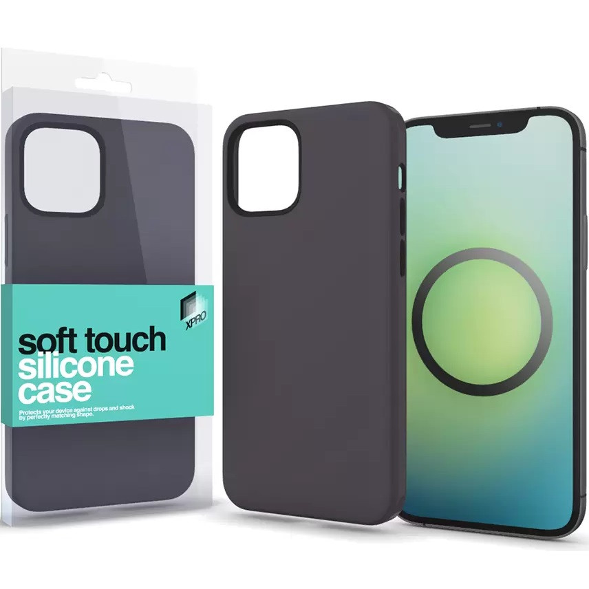 Apple iPhone 15 Plus, Szilikon tok, MagSafe rögzítésű, Xprotector Soft Touch MagSafe, fekete akciós termékkép 1
