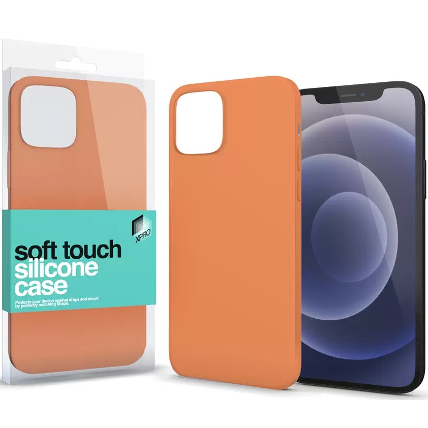 Apple iPhone 15 Plus, Szilikon tok, Xprotector Soft Touch, narancssárga akciós termékkép 1