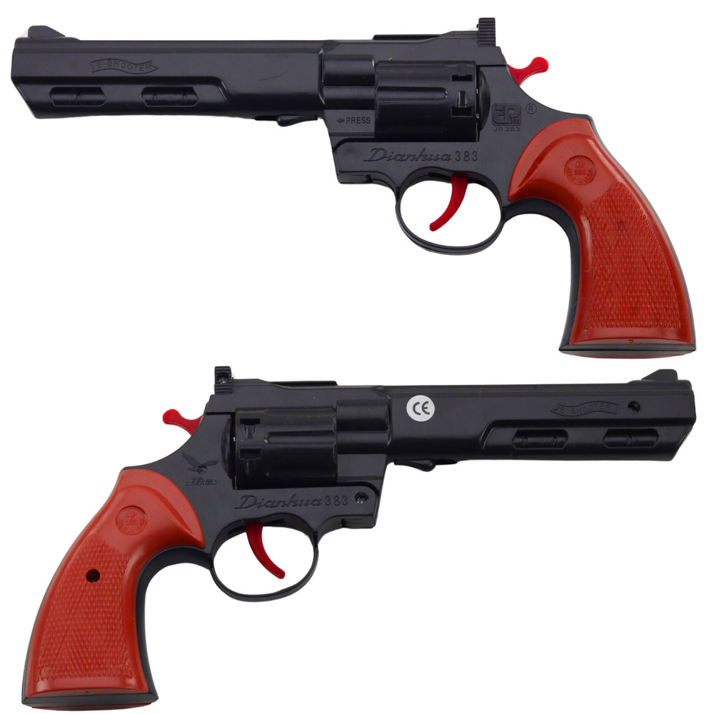 Cap Revolver Gun Prop Shot Sound Fekete