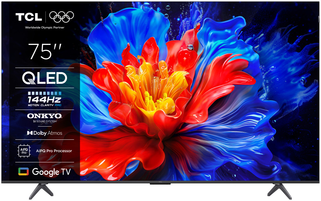 TCL 75" 75P8K QLED 189cm 4K Google TV