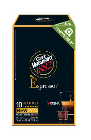 Kávékapszula, Nespresso kompatibilis, 10 db, CAFFÉ VERGNANO "Espresso Napoli"