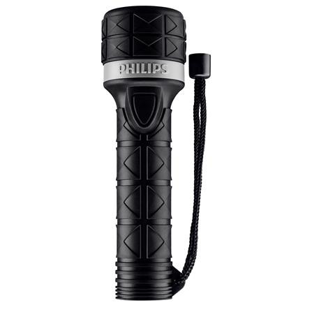 Elemlámpa, LED, 2xAA, gumi borítás, PHILIPS